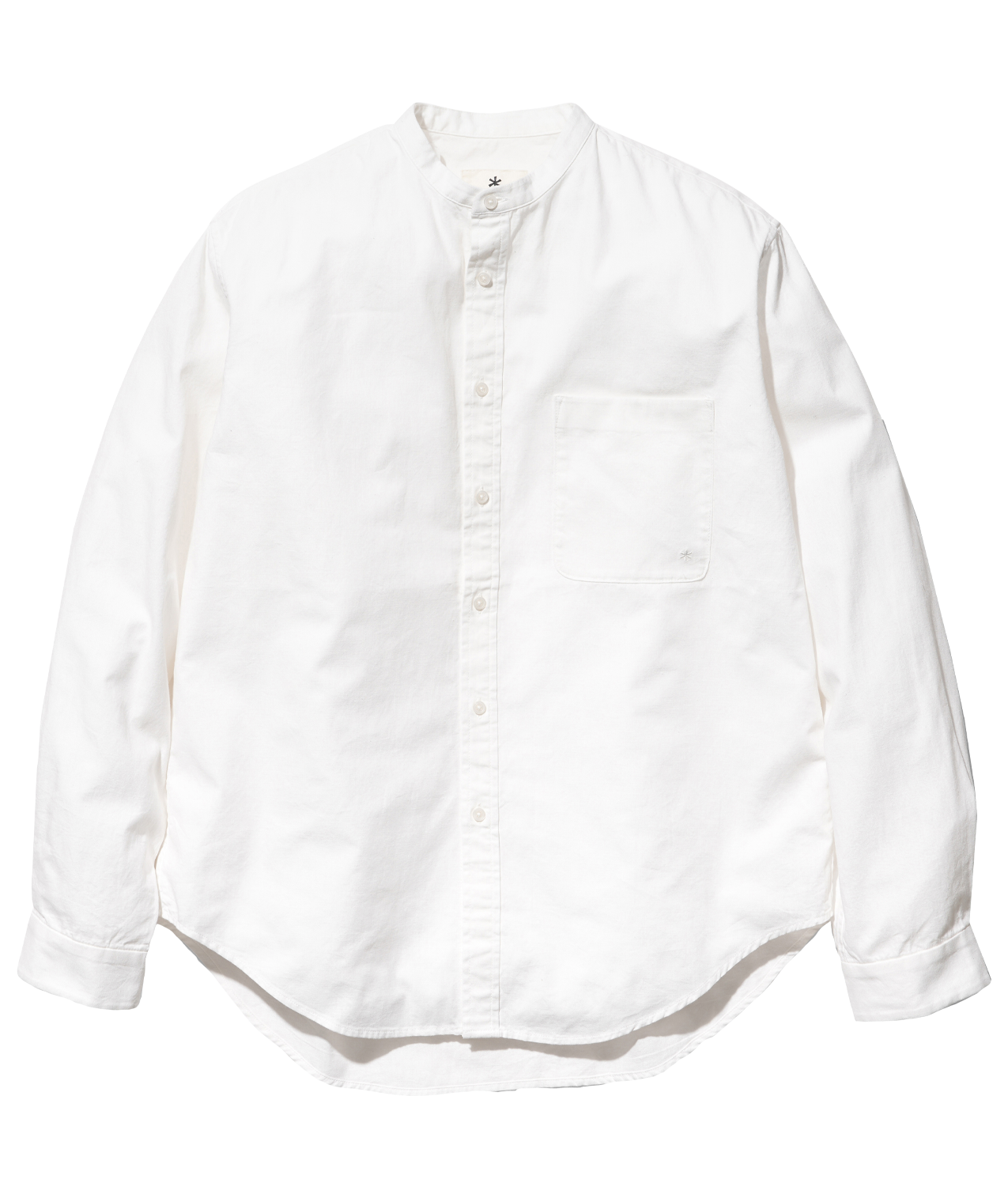 Organic Cotton Poplin Stand Collar Shirt